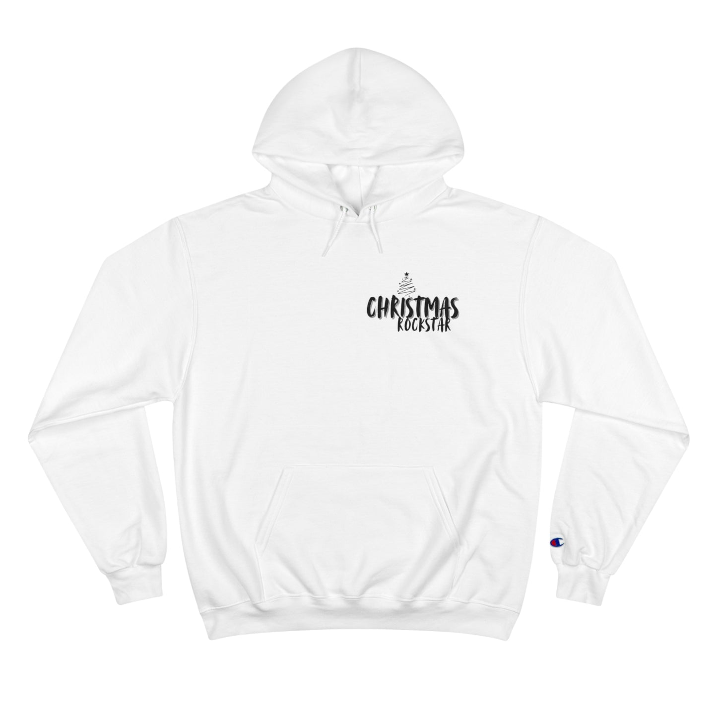 Christmas Rockstar Champion Hoodie - Holiday Spirit Apparel Stream Christmas Rockstar by Imjarra