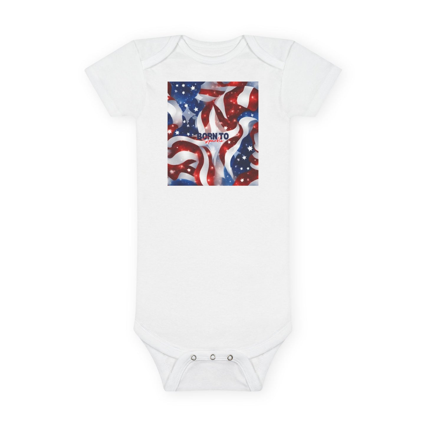 Born to sparkle Baby Short Sleeve Onesie