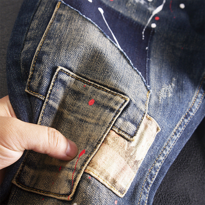 Fashion High-end Fashion Brand Jeans Men