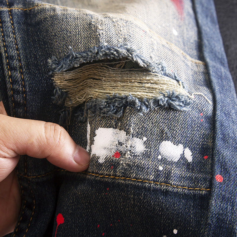 Fashion High-end Fashion Brand Jeans Men